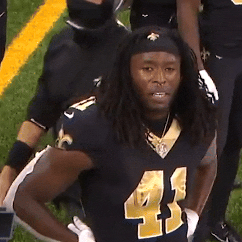 Alvin Kamara Of New Orleans Saints Making Poker Face GIF