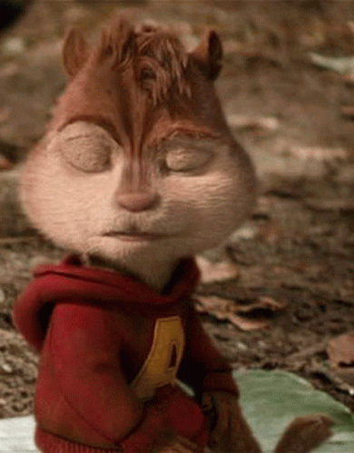 Alvin The Chipmunk Smiling Holding Sandwich GIF