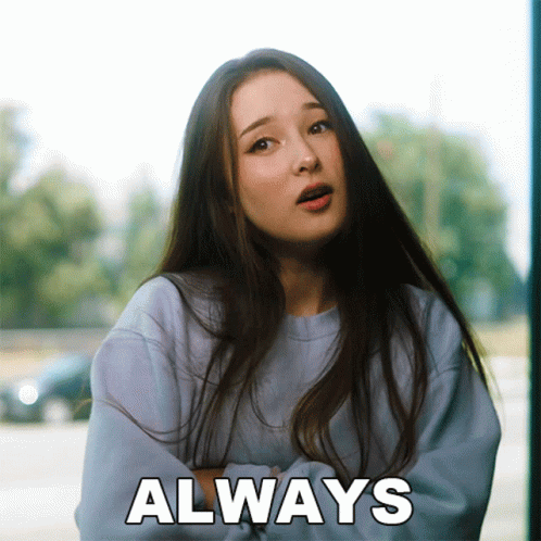 Always Girl And Her Grey Sweater GIF