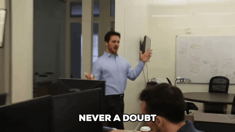 Always Be Closing Cocky Shoulder Brush GIF