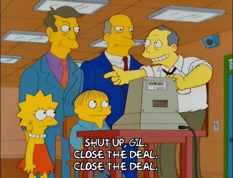 Always Be Closing Gil Gunderson The Simpsons GIF