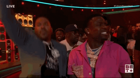 Always Bet On Black Jumping Vibing GIF