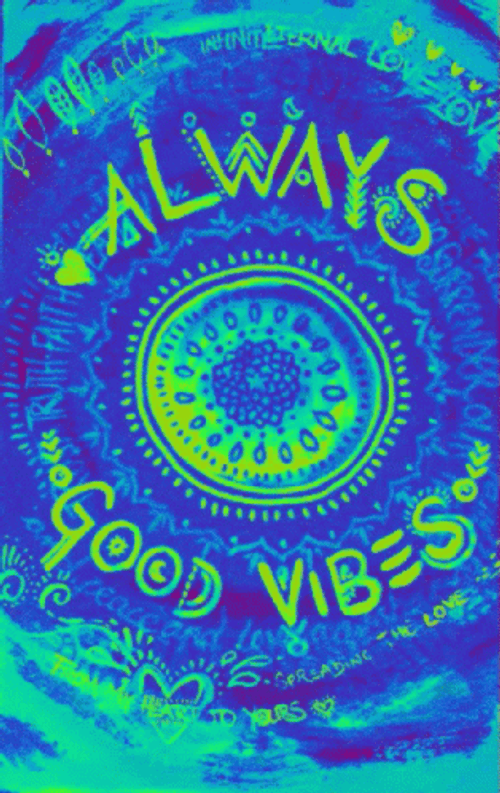 Always Good Vibes Trippy Retro Design GIF
