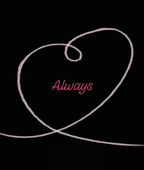 Always Heart Shape Drawing GIF