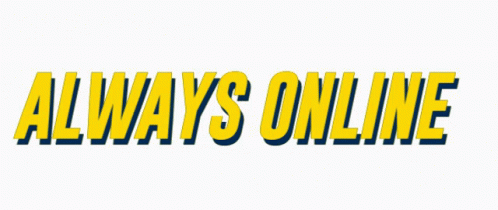 Always Online Text Effect GIF