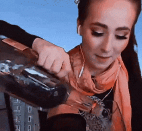 Alynni8 Pours Two Shots Of Vodka GIF
