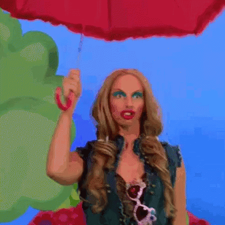 Alyssa Edwards Draggle Rock Umbrella Shade GIF