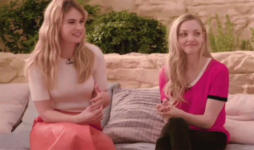 Amanda Seyfried And Lily James GIF