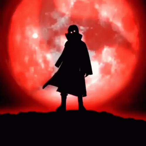 Amaterasu Itachi Red Moon GIF