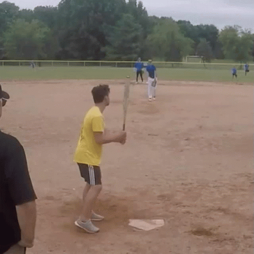 Amateur Softball Kid Missing The Ball GIF