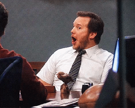 Amazed Andy Dwyer Parks And Recreation GIF
