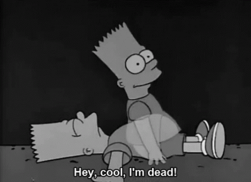 Amazed Bart Simpson Death Scene GIF