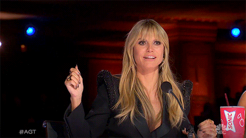 Amazed Heidi Klum America's Got Talent GIF