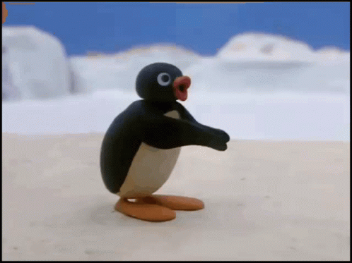 Amazed Little Penguin Aplausos GIF
