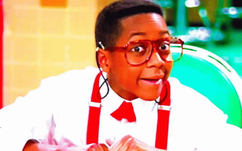 Amazed Reaction Face Steve Urkel GIF