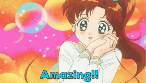 Amazed Sailor Jupiter Makoto Kino GIF