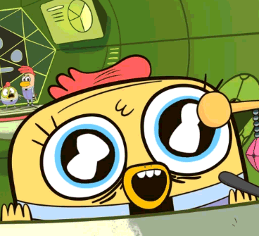 Amazed Spaced Chickens Wooow GIF