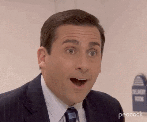 Amazed Steve Carell Wooow GIF