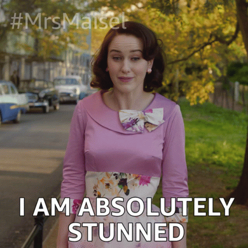 Amazed Stunned Rachel Brosnahan GIF
