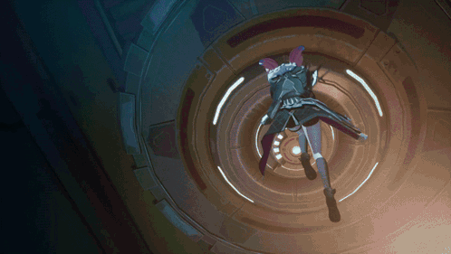 Amazing Anime Girl Plotti Laser Battle GIF