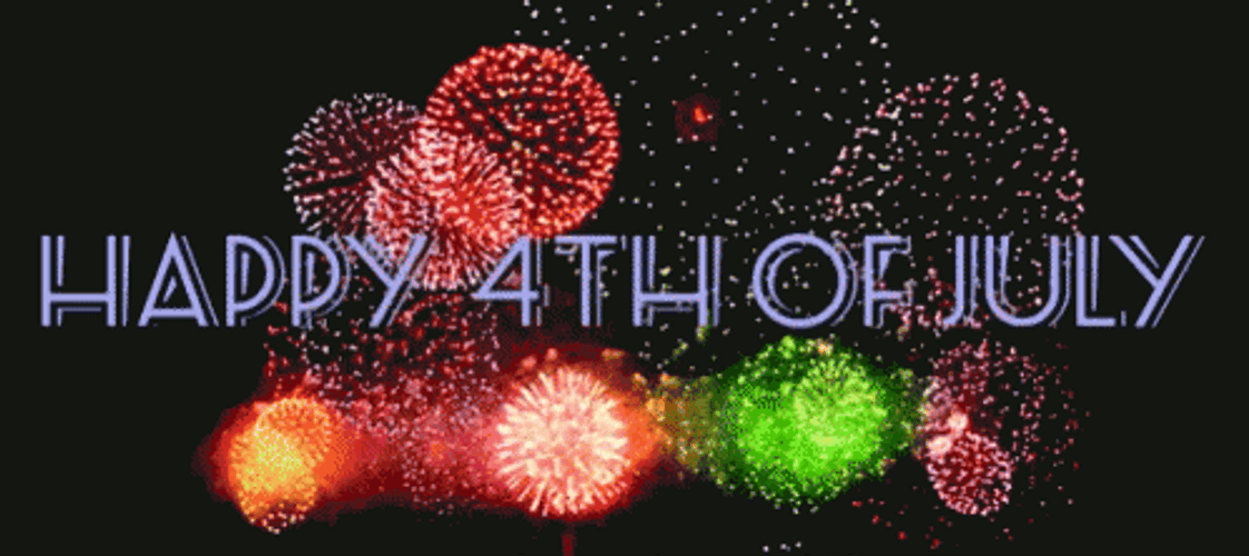 Amazing Beautiful Fireworks Happy 4Th Greetings GIF