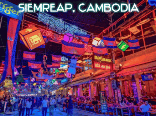 Amazing Cambodia Siemreap Tour At Night GIF