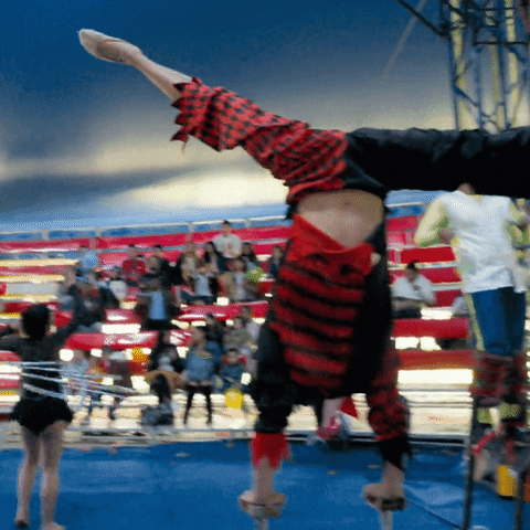 Amazing Circus Tumbling Stunt Practice GIF