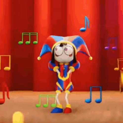 Amazing Digital Circus Pomni Sleepy Music GIF