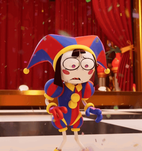Amazing Digital Circus Pomni Tearful Confetti GIF | GIFDB.com