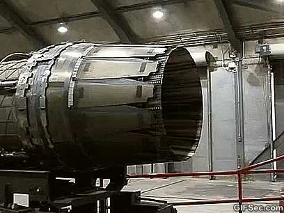 Amazing Jet Engine Firing Up GIF