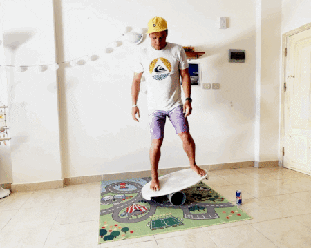 Amazing Paddle Board Balance Beam Moves GIF