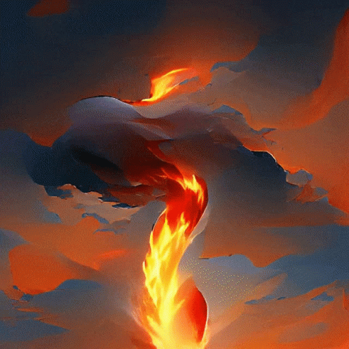 Amazing Wildfire Illustration Mobile Art GIF
