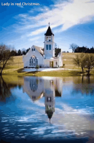 Amazing Willow Wood Church Exterior Image GIF