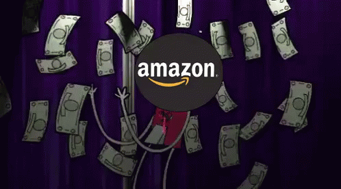 Amazon Smile Emoji Money Shower GIF