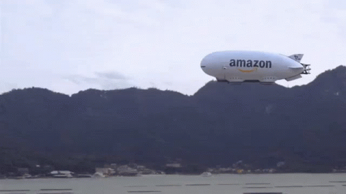 Amazon Aircraft Carrier Drone Delivery GIF