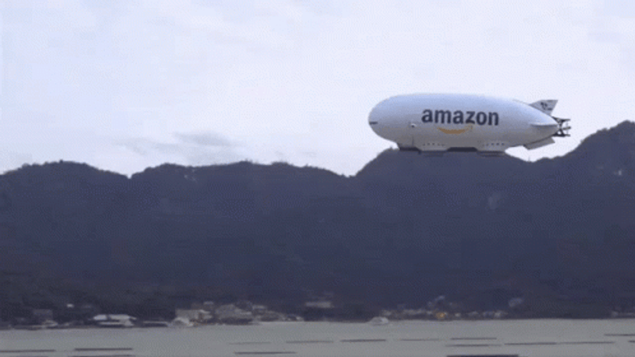 Amazon Aircraft Carrier Drone Delivery GIF