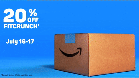 Amazon Prime Day 20% Off Fit Crunch GIF