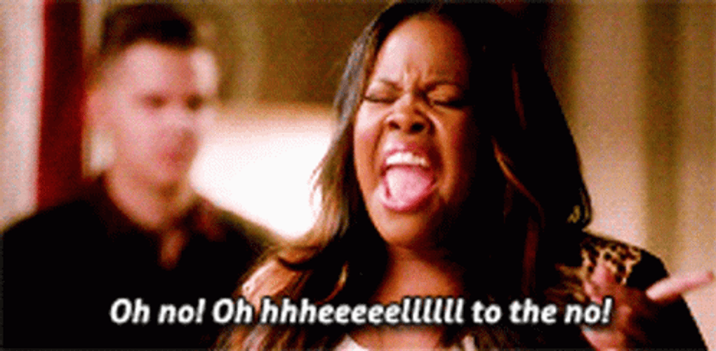 Amber Riley Oh Hell To The No GIF
