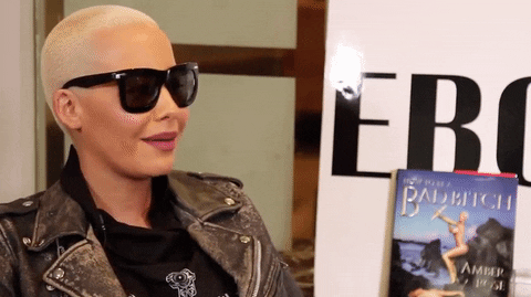 Amber Rose In Black Shades Duhhh GIF