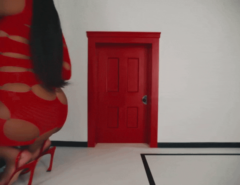 Ambush Doors Pushing Red Door GIF