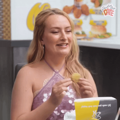 Amelia Dimoldenberg Happy Chicken Nugget GIF