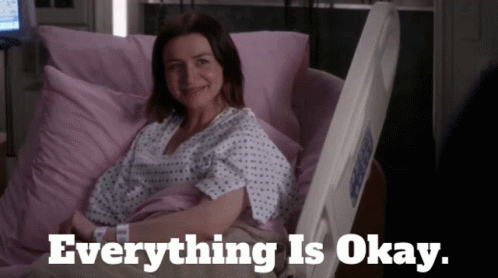 Amelia Shepherd In Hospital Bed Everything Is Fine GIF