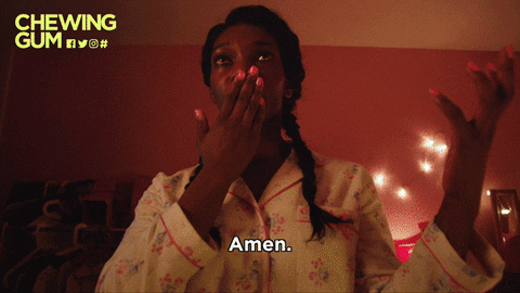 Amen Kiss Michaela Coel Chewing Gum GIF