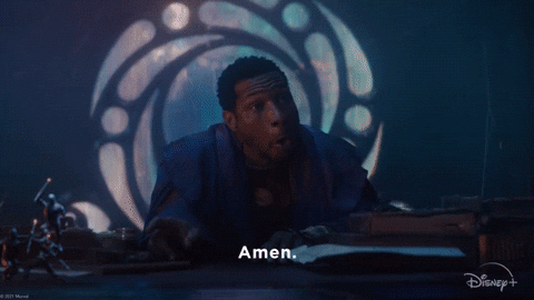Amen Pray Jonathan Majors Loki GIF