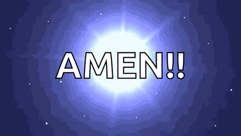 Amen Word in Front of Star