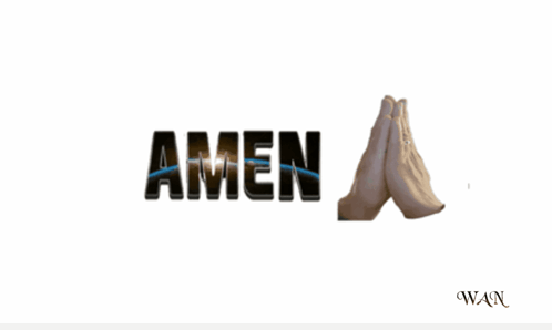 Amen Word With Praying Hand