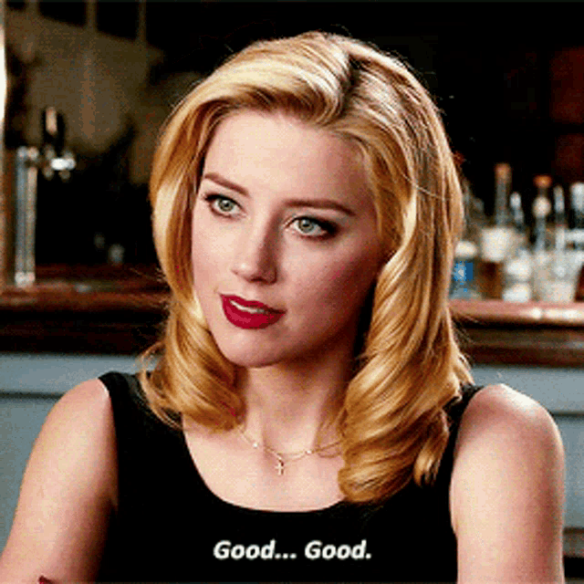 American Actress Amber Herd Good Good GIF