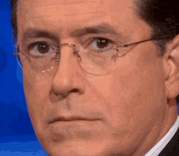 American Comedian Stephen Colbert Awkward Smile GIF