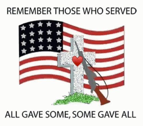 American Flag Cross Gun Remember Those Who Served