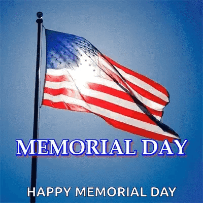 American Flag Flying on Memorial Day